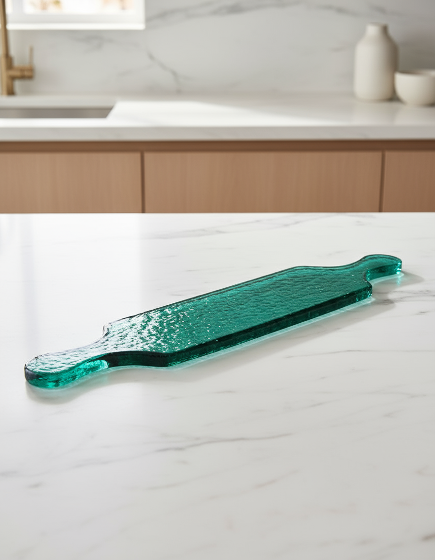 Marelle Hammered Glass Serving Board - Long