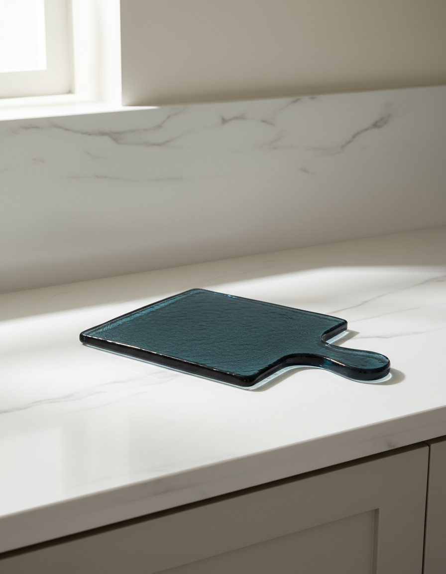 Marelle Hammered Glass Serving Board - Square
