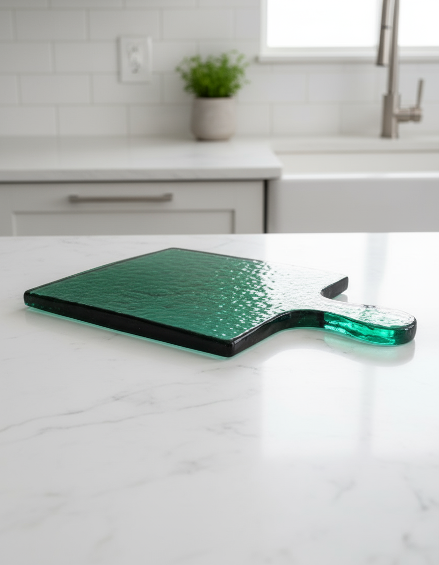 Marelle Hammered Glass Serving Board - Square