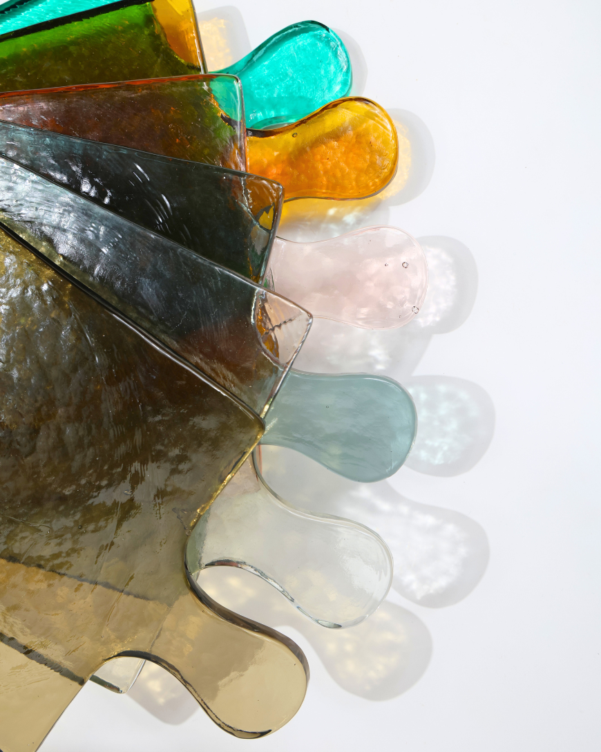 Marelle Hammered Glass Serving Board - Square