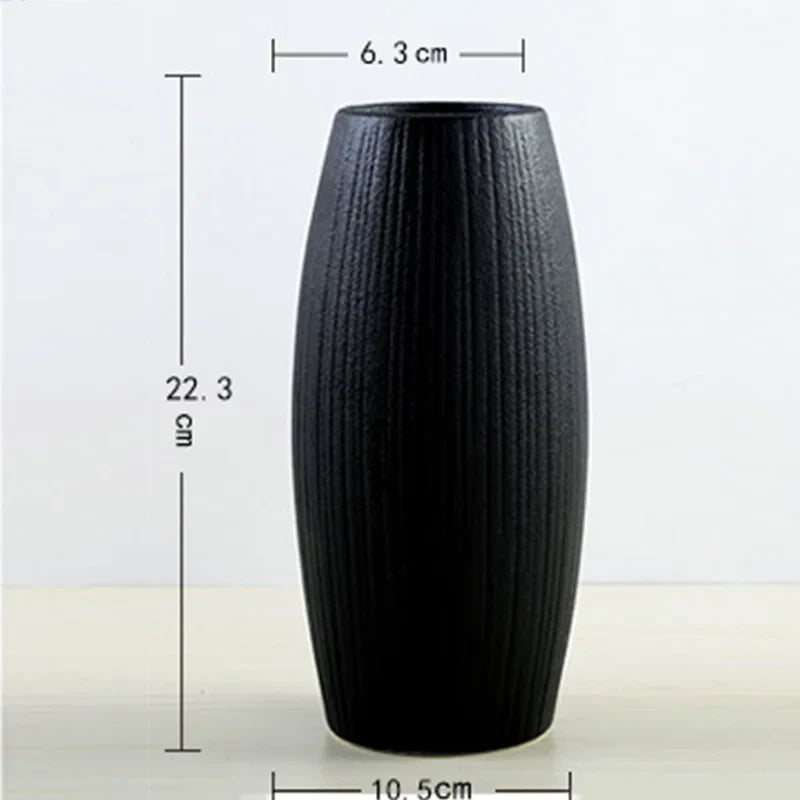 Black Retro Ceramic Vase