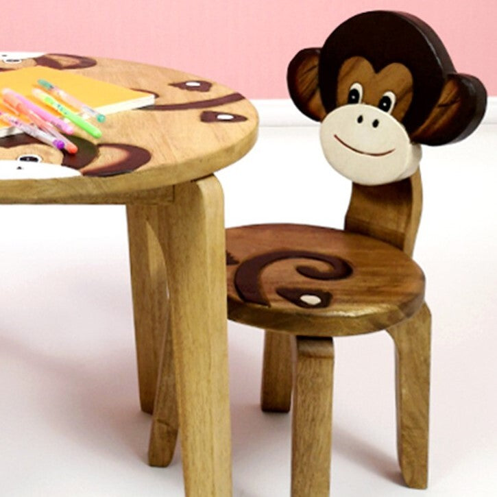Handcrafted Wooden Monkey Chair