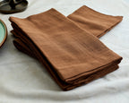 Indie Brown Muslin Cotton Table Napkin Set of 4-1