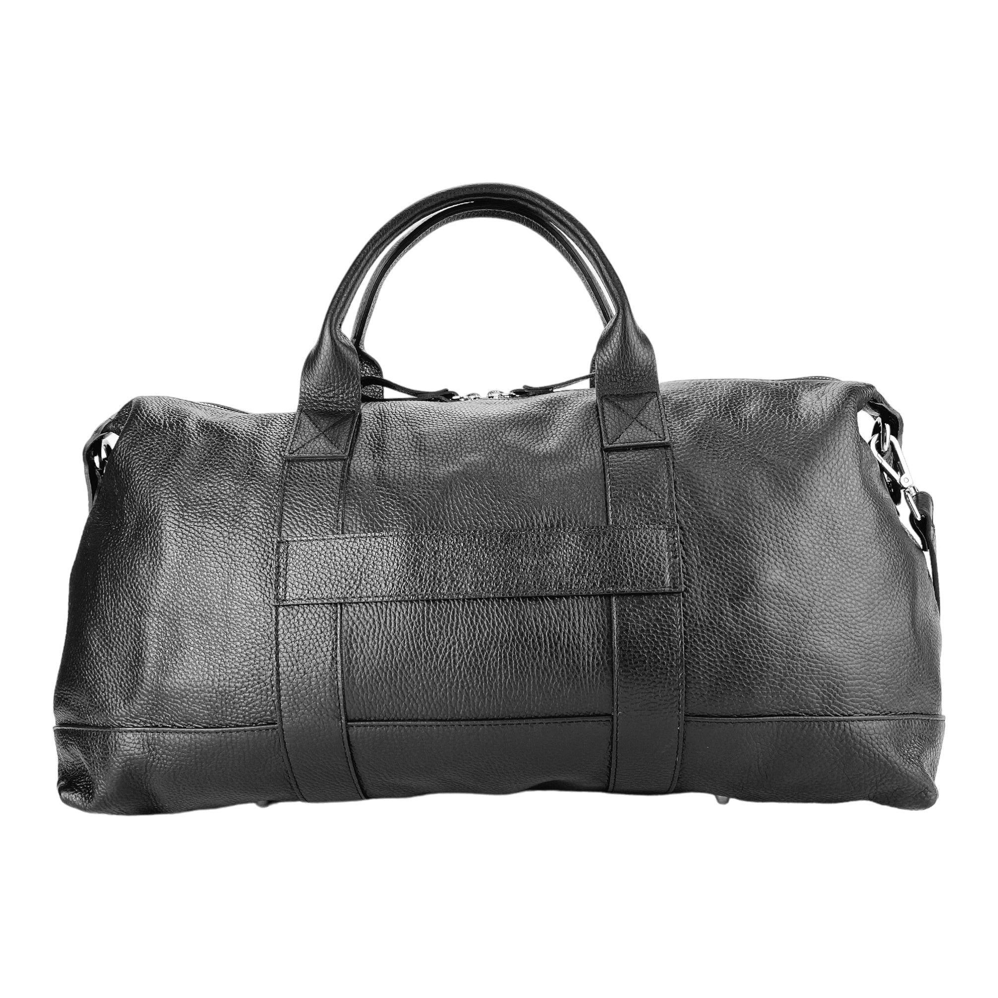 RB1029A | Nero Viaggio – Italian Leather Travel Bag – Black- Colore Nero - Dimensioni: cm 57 x 26 x 24-3