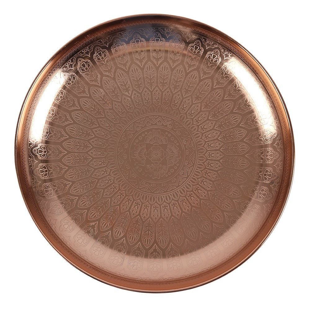 Copper Tone Decorative Tray