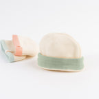 bonnet de naissance coton bio vert