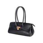 Arianna Leather Shoulder Bag - Black