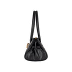 Arianna Leather Shoulder Bag - Black