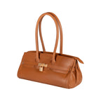 Arianna Leather Shoulder Bag - Cognac