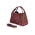 ALICE Bordeaux Suede Handbag