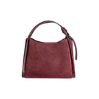 ALICE Bordeaux Suede Handbag
