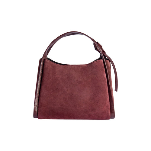 ALICE Bordeaux Suede Handbag