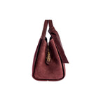 ALICE Bordeaux Suede Handbag
