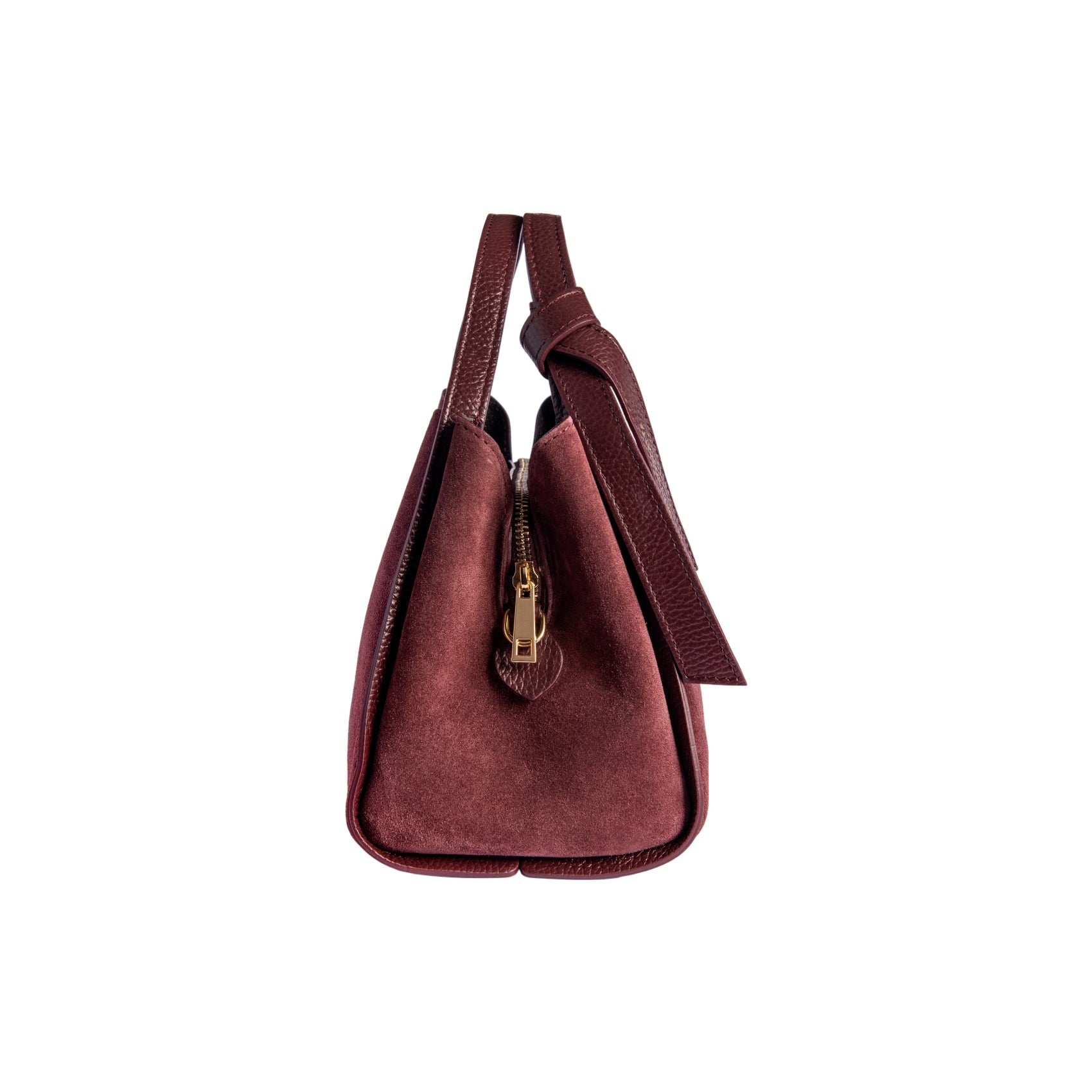 ALICE Bordeaux Suede Handbag