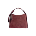 ALICE Bordeaux Suede Handbag