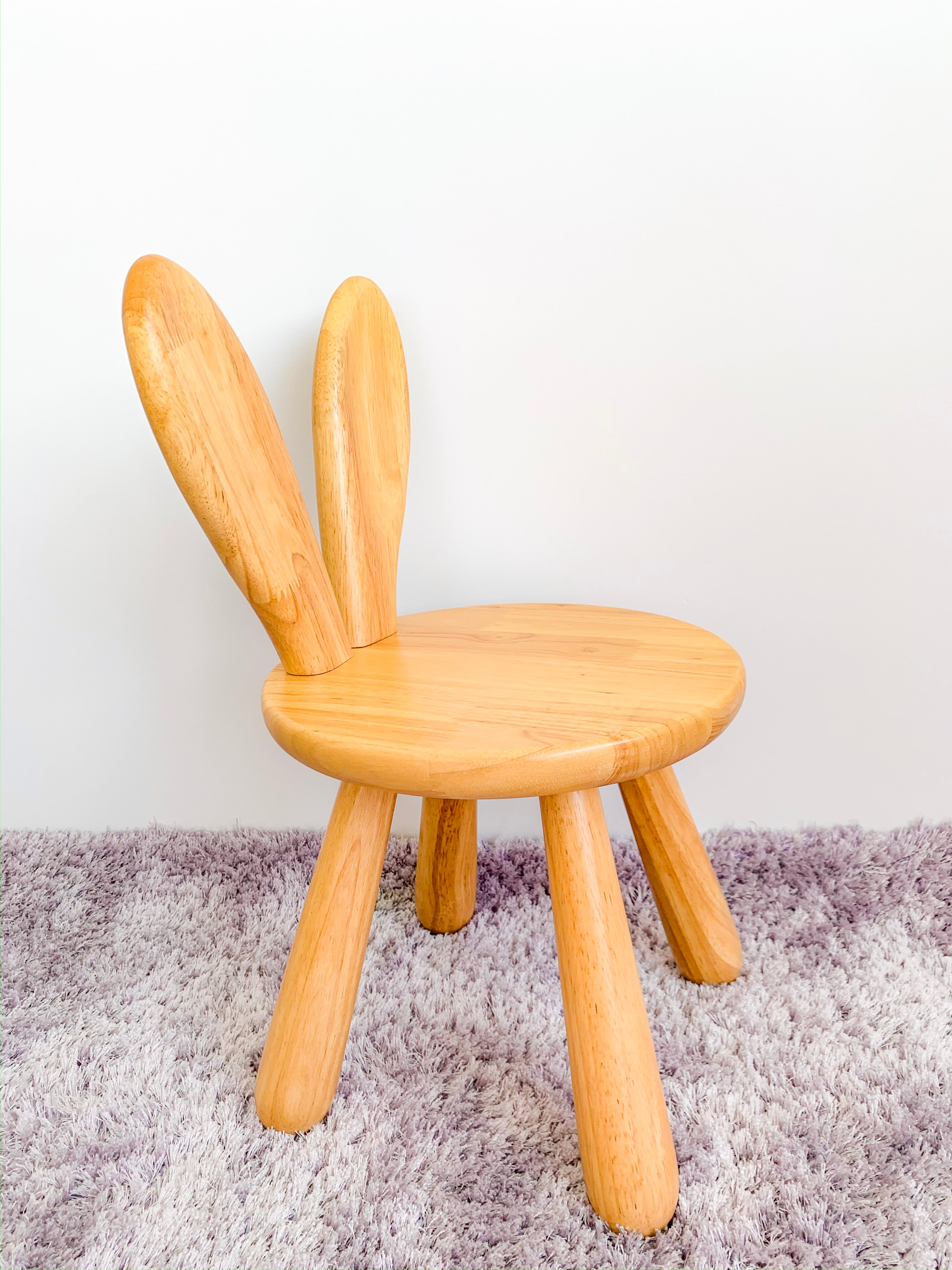 Solid Wood Kids Furniture Zoo Bunny Chair-4