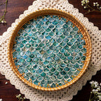 Cascade – Rattan & Mother of Pearl Serving Tray - Multiple Sizes