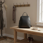 RB1018A | Siena Eleganza – The timeless Leather Backpack Black - Colore Nero - Dimensioni: cm 26 x 30 x 14,5-0