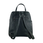 RB1018A | Siena Eleganza – The timeless Leather Backpack Black- Colore Nero - Dimensioni: cm 26 x 30 x 14,5-4