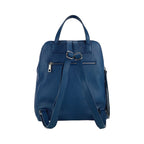 RB1018D | Siena Eleganza – The timeless Leather Backpack Blue- Colore Blu - Dimensioni: cm 26 x 30 x 14,5-4