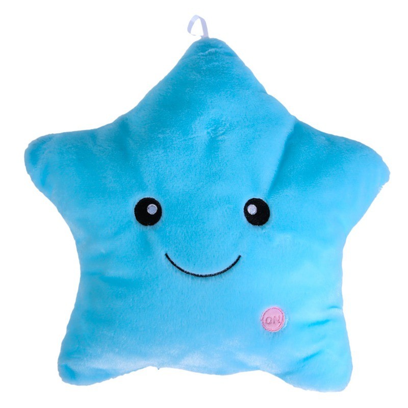 Star Plush Pillow – LED Light-Up Cushion