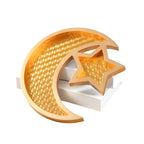 Gold Eid Mubarak Wooden Dessert Tray-0