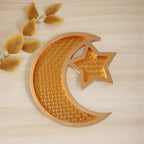 Gold Eid Mubarak Wooden Dessert Tray-1