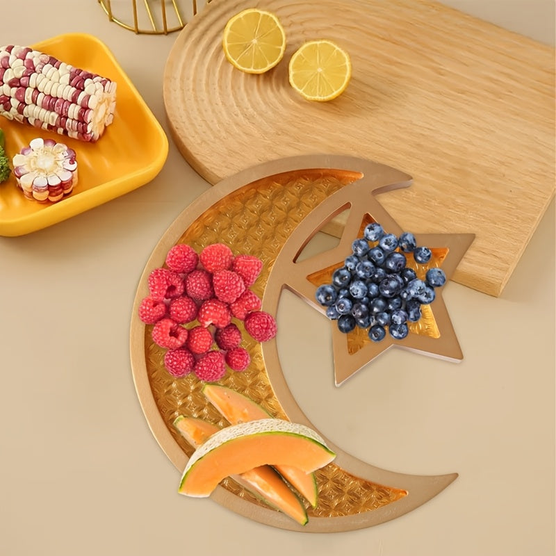 Gold Eid Mubarak Wooden Dessert Tray-3