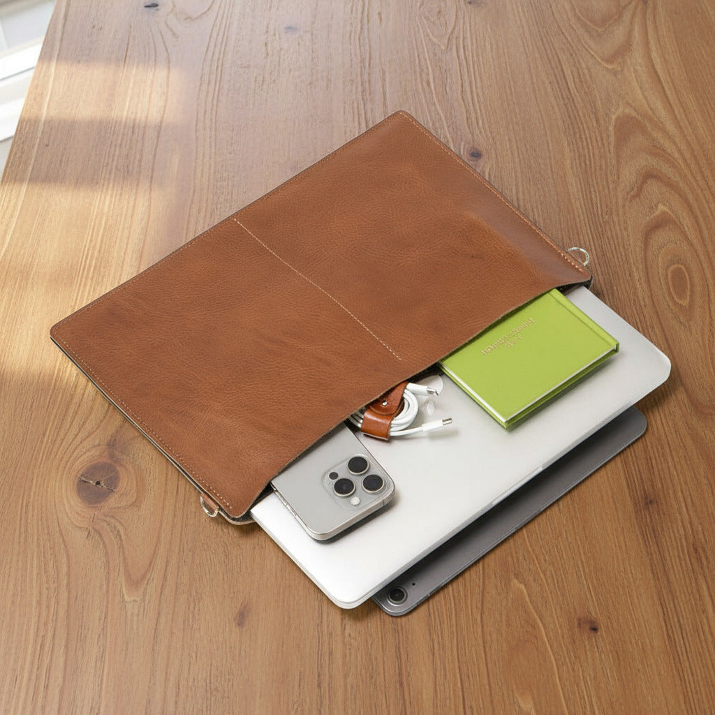 Leather Bag for MacBook - The Minimalist 4.0-0