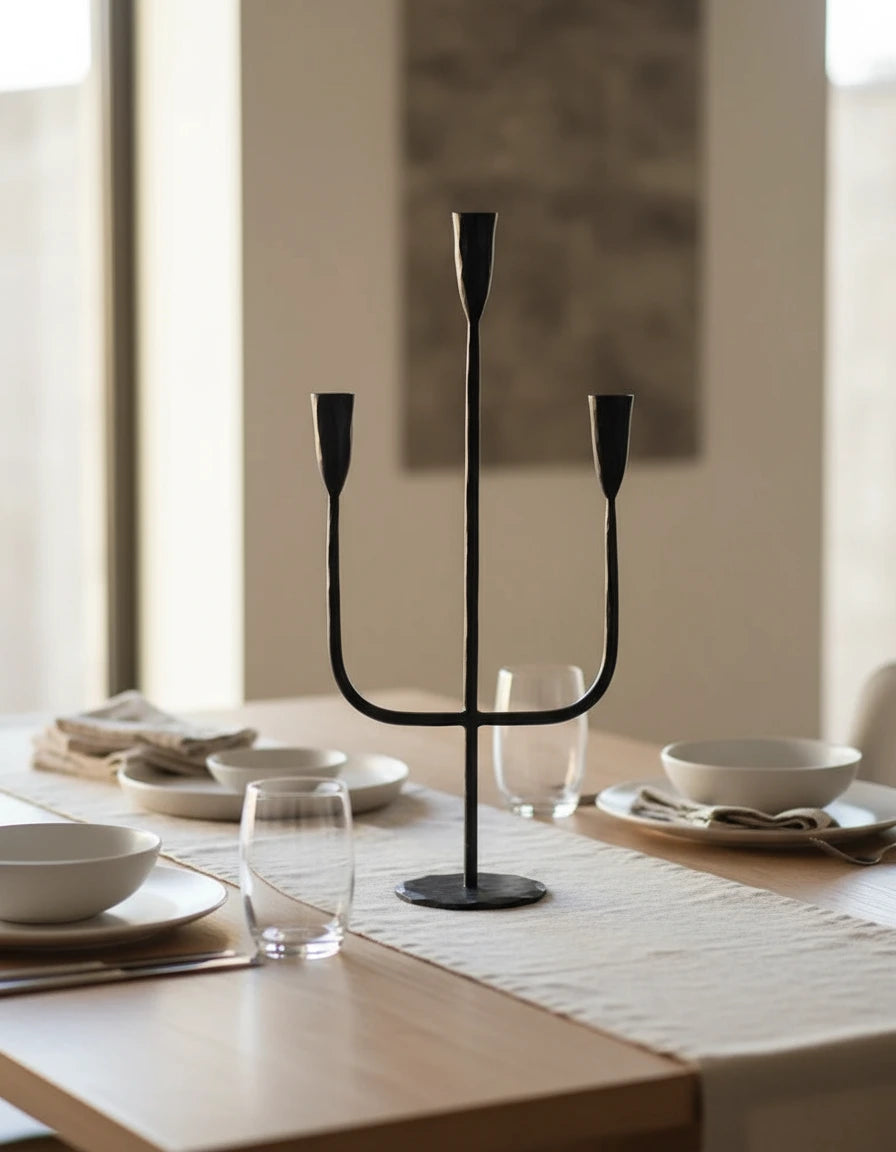 Verden Hand Forged Iron Candelabra