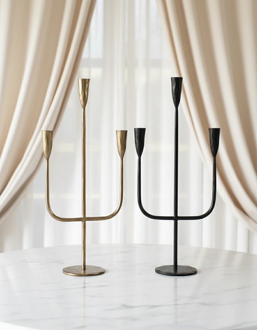Verden Hand Forged Iron Candelabra