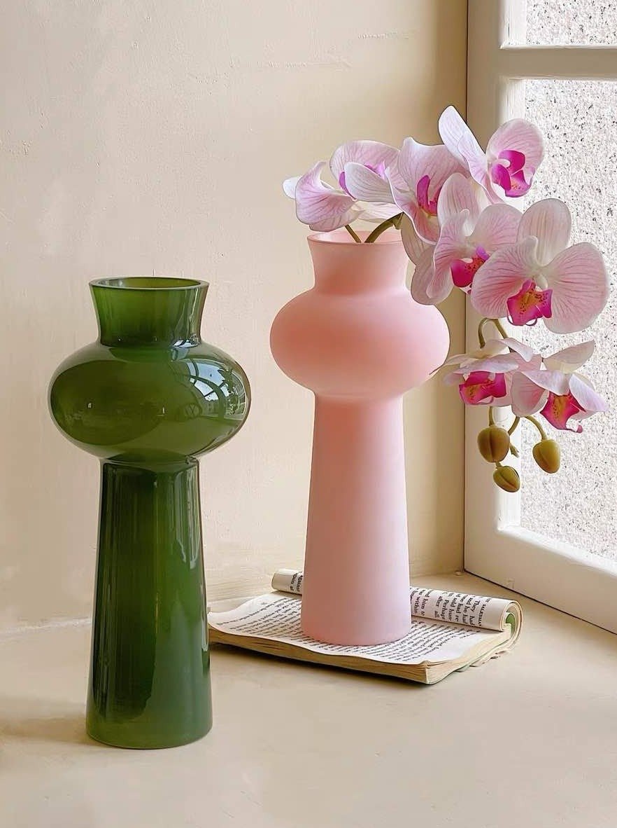 Tall Vintage Style Dopamine Decorative Flower Vase-1