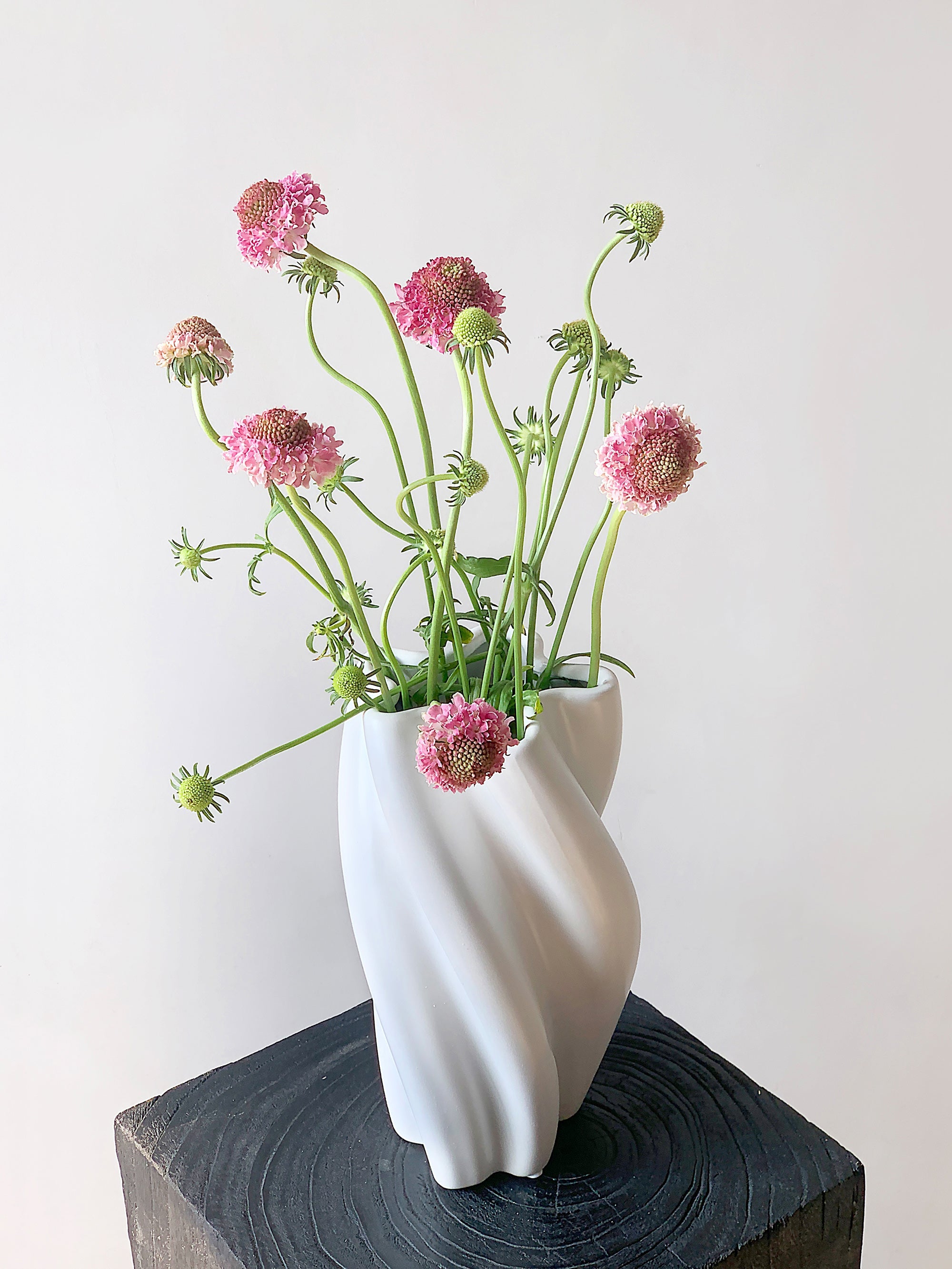 White Twist Vase Ceramic Vase-1