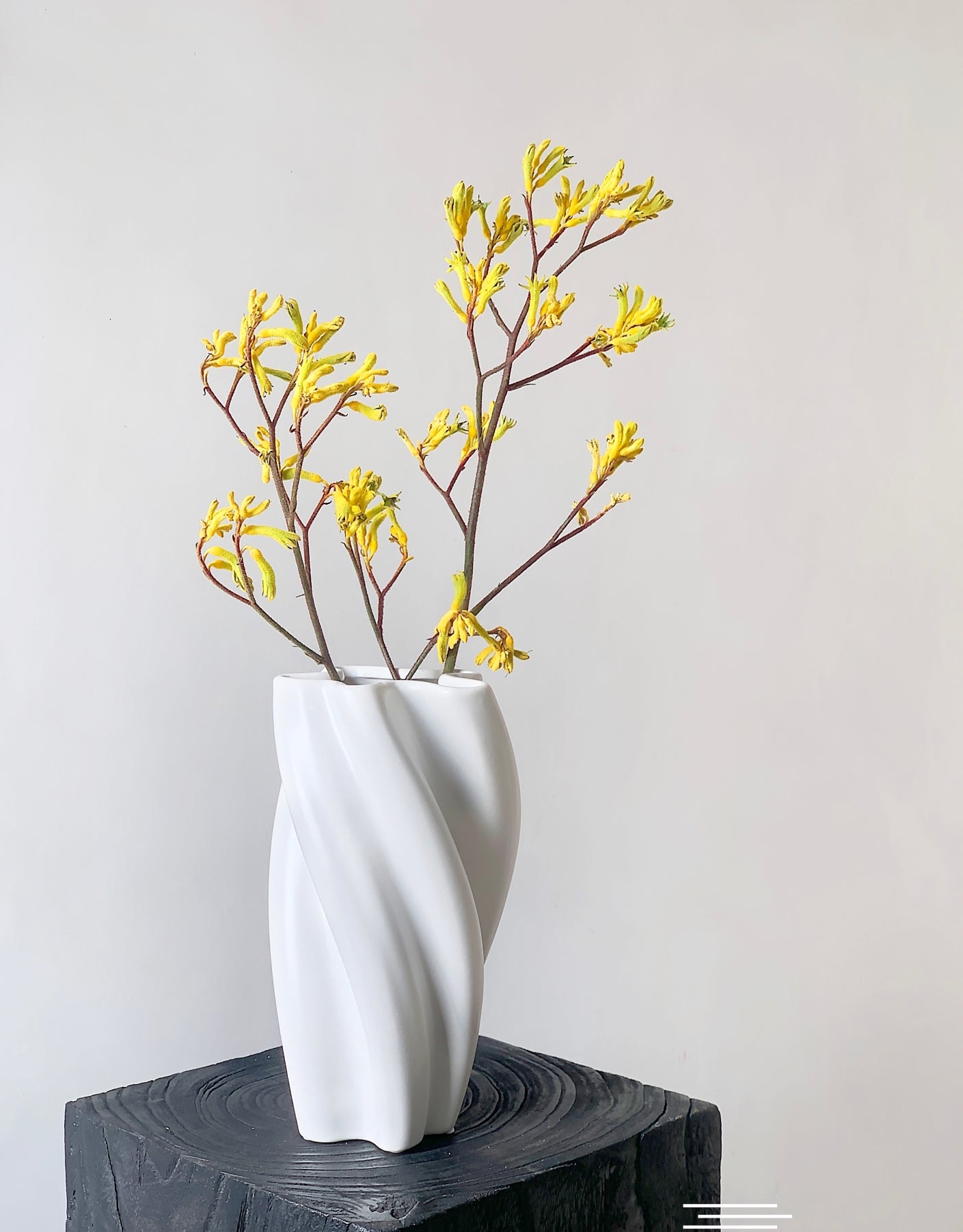 White Twist Vase Ceramic Vase-2