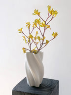 White Twist Vase Ceramic Vase-4