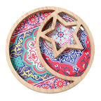 Wooden Dessert Tray with Star & Moon-0