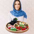 Wooden Dessert Tray with Star & Moon-3