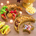 2pcs Ramadan Iron Serving Trays Set for Desserts-1