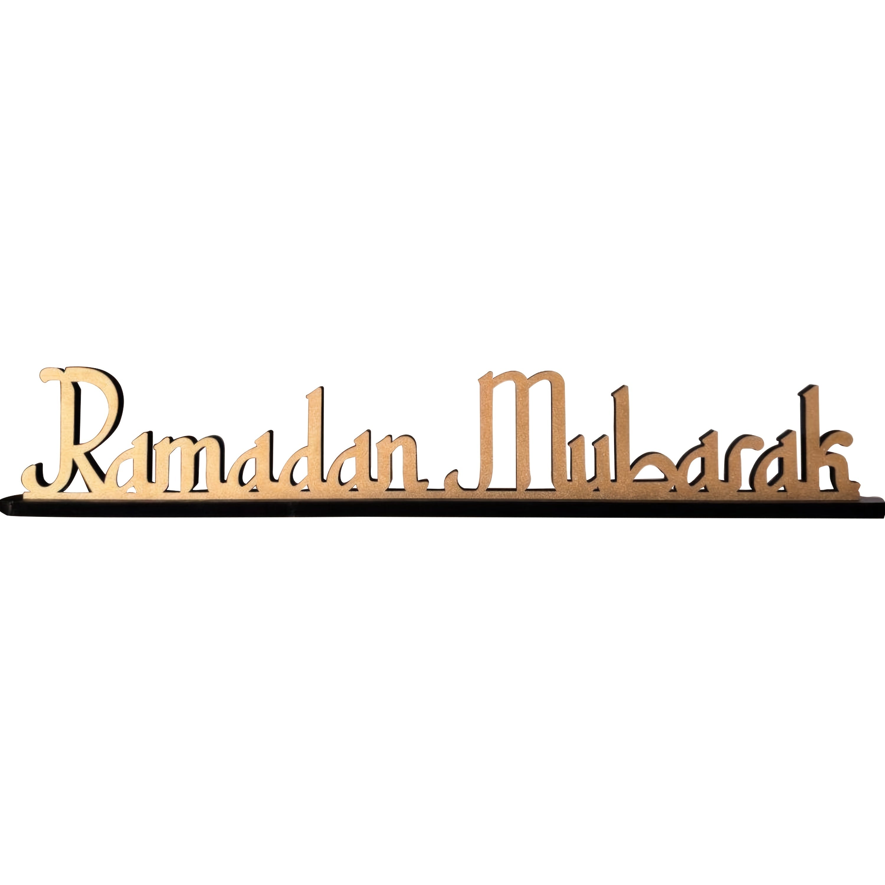 Elegant Wooden Ramadan Mubarak Table Sign-0