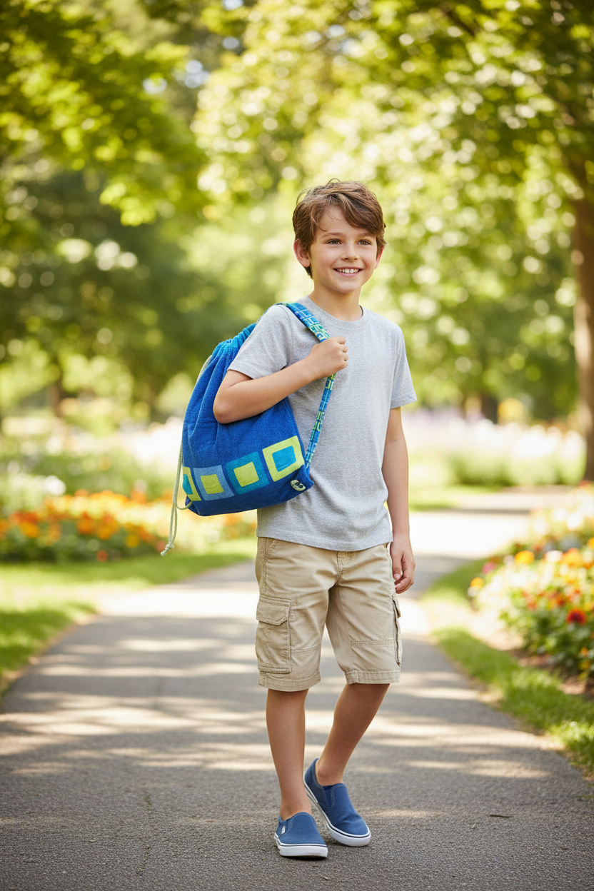 Cubes Kids Towel N Bag