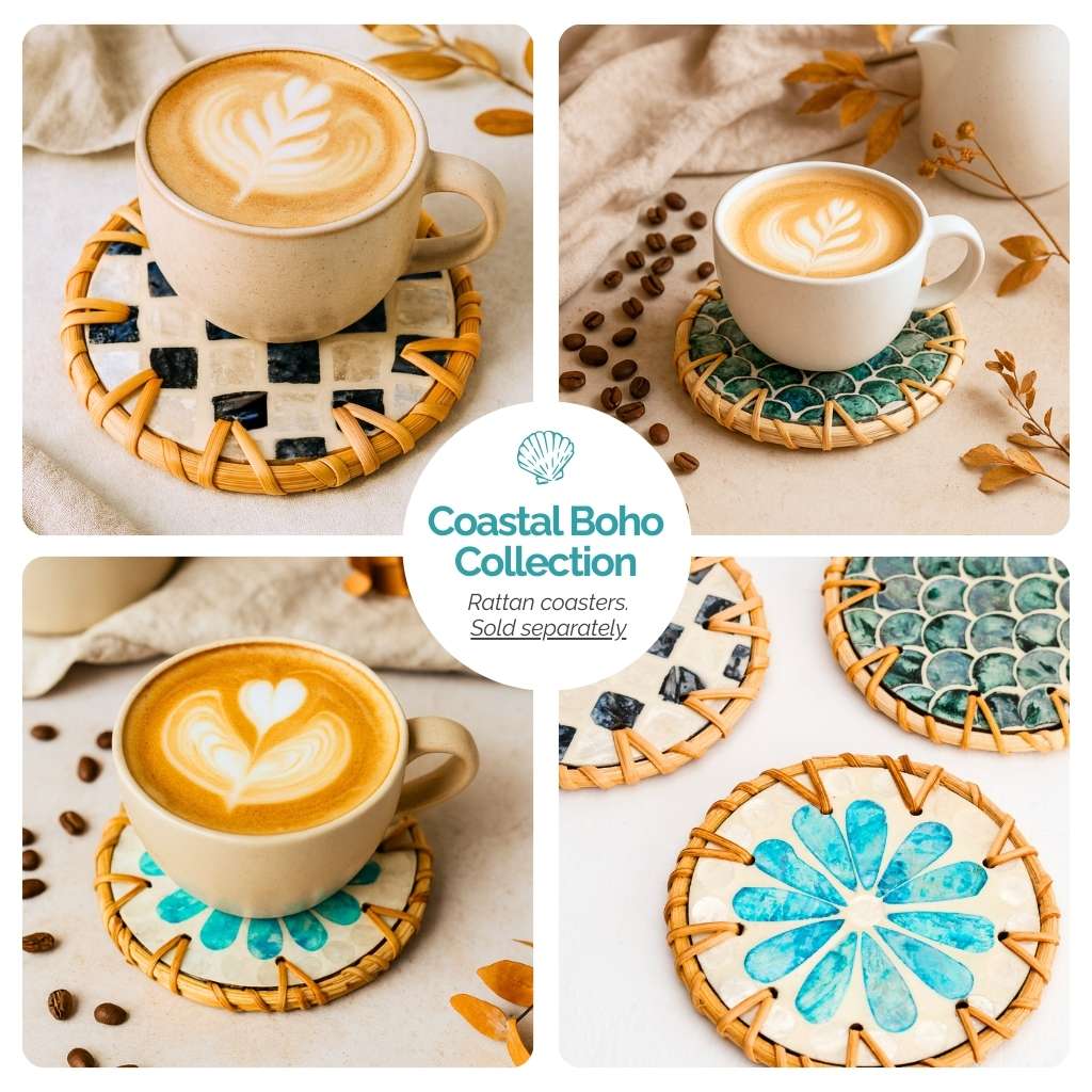 Cascade – Checkered Pattern Coasters