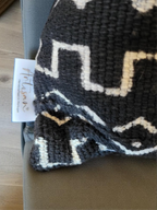 Mud-cloth Cushion Cover - Sahara lines - Black and White