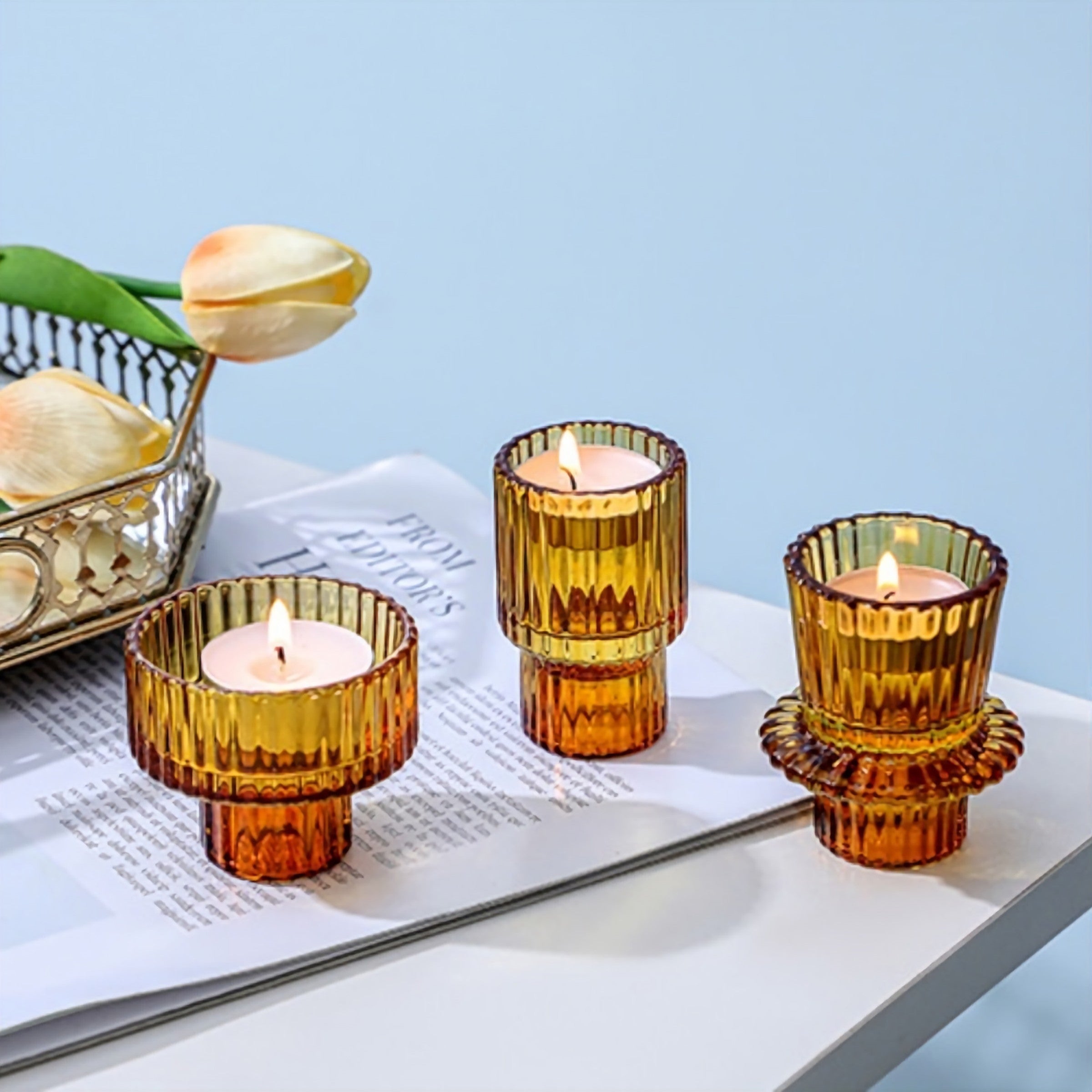 Glass Candle Holder - Multi-Use