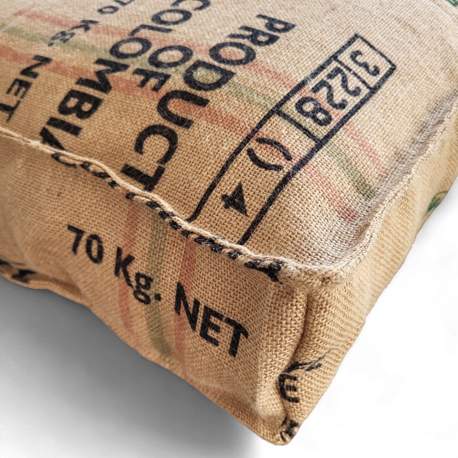 Coffee Jute Floor Cushion