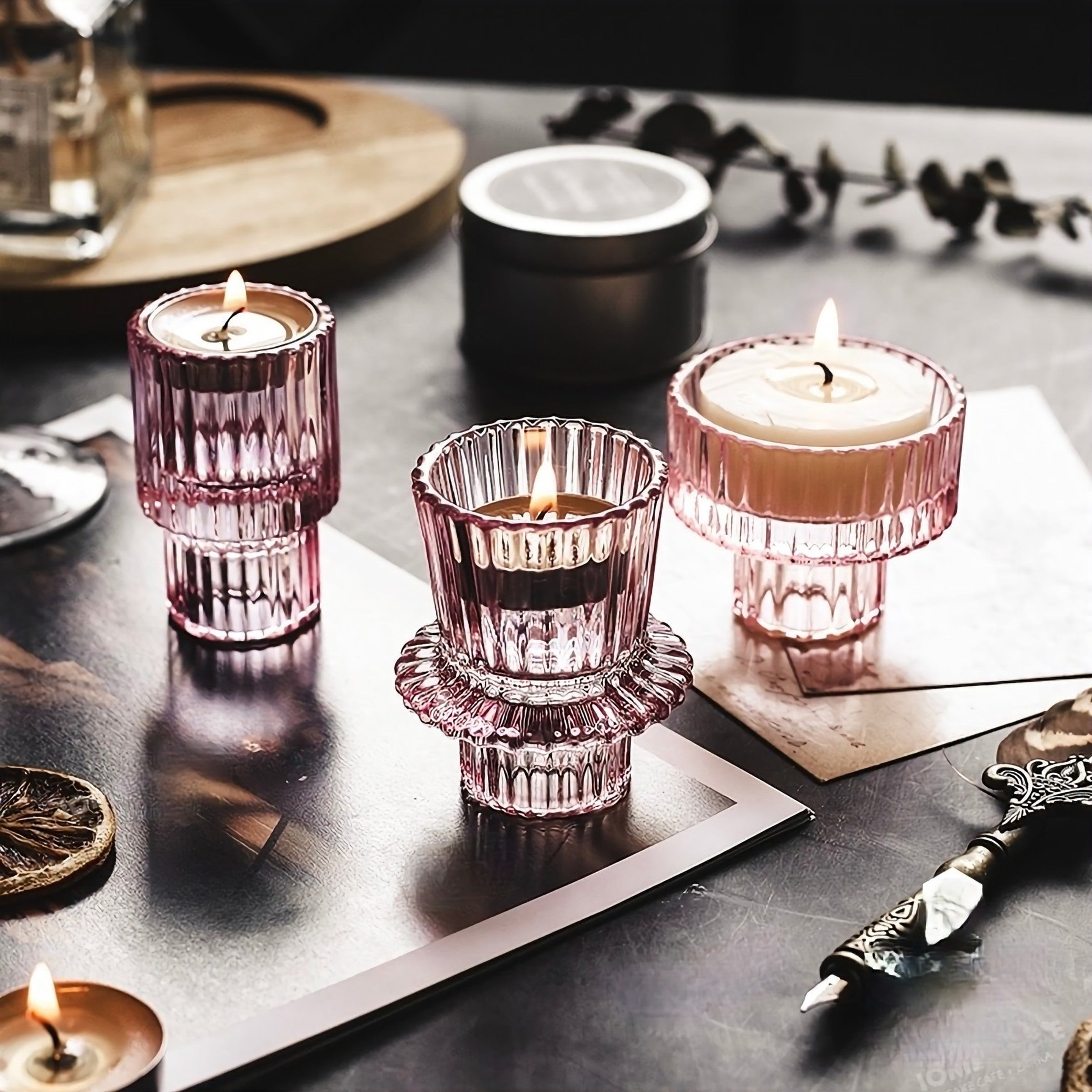 Glass Candle Holder - Multi-Use