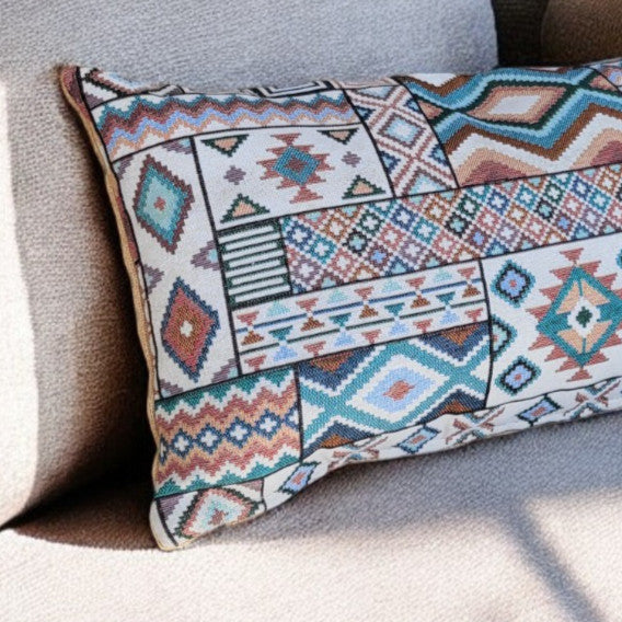 Aztec Blue Cushion Cover 30 x 50