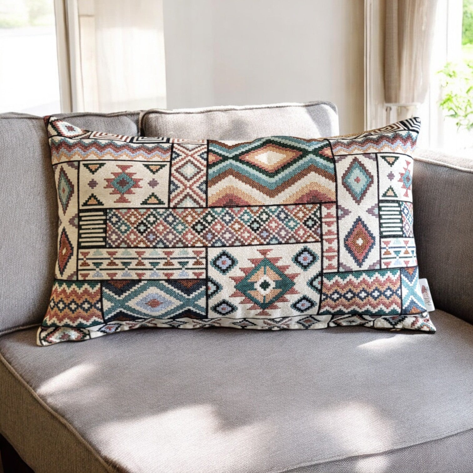Aztec Blue Cushion Cover 30 x 50