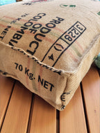 Coffee Jute Floor Cushion