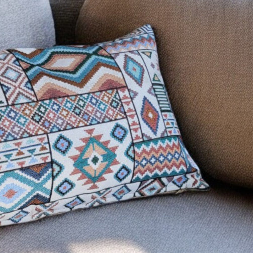 Aztec Blue Cushion Cover 30 x 50