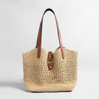 Handwoven Raffia Crochet Tote Bag